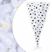 Vidaxl Umestno božično drevo med 300 LED Bela 210 cm PVC in jeklo