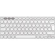 Logitech K380s Pebble Keys 2 - Bluetooth tipkovnica - bela - US