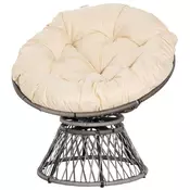 Homestar Stol Papasan 87x97x90 cm bež