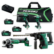 Hikoki KC18DE-WHZ Set akumulatorskih alata DS18D + G1813D + DH1826DA + WH18D + 3 x 5,0 Ah + punjac i torba za alat