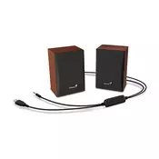 GENIUS Zvucnici SP-HF380, 60 W, Brown Wood, Bluetooth