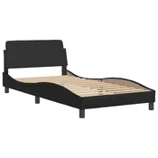 Vidaxl Posteljni okvir Dover črn 100x200 cm umetno usnje