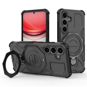 Hibridni ovitek Carbon Shield Pro za Samsung Galaxy S25 Plus - black