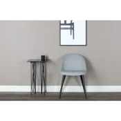 Venture Design Set 2 jedilnih stolov 55x77x50 cm svetlo siva
