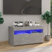 vidaXL vidaXL TV omarica z LED lučkami betonsko siva 75x35x40 cm, (20734120)