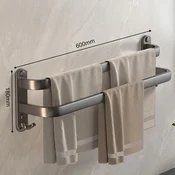 Baihan Držac za peškire, 60 cm, Sivi