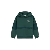 WE Fashion Majica zelena / temno zelena / bela