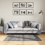 vidaXL Preproga s kratkimi vlakni mehka pralna antracitna 120x120 cm