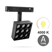 Rešetka za reflektor Kvadratna 9W 4000K Nevtralna GG9 Tip A za magnetne tirnice SMART TRACK 48VDC