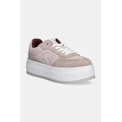 Superge iz semiša Calvin Klein Jeans BOLD PLATF LACEUP LOW MG SUEDE