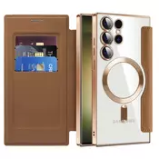 Etui SmartMag Book z Magsafe tehnologijo in RFID denarnico za Samsung Galaxy S23 Ultra - brown