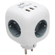 home Strujni razdjeljnik sa 3 uticnice, 3 x USB, kocka - CUBE1