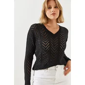 Bianco Lucci Womens V Neck Sweater