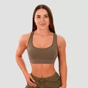 GymBeam Sportski grudnjak Mesh Panel Olive