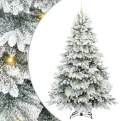 Vidaxl Umetno zložljivo božično drevo 240 cm 300 LED Toplo bela