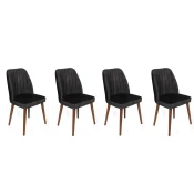 Hanah Home Alfa 467 V4 (4 kom) Stolica, Crna