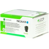 Lexmark 78C2UCE toner, original, cian