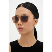 Sončna očala Ray-Ban ženski, bež barva