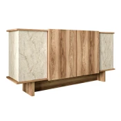 Omarica Kailua 2453 (Svetla Travertine + Oreh) Svetla Travertine, Oreh, 64x180x40cm, Iverna plošča