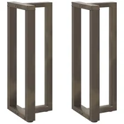 Noge za barski stol T-oblika 2 kom Crne 50x35x(100-101) cm Celik