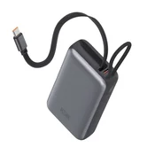 Ksix prenosna baterija 10000 mAh, 35 W ultra hitro polnjenje, izvlečni kabel USB-C