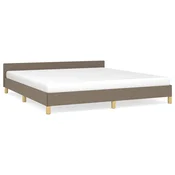 Vidaxl Posteljni okvir brez vzmetnice taupe 180x200 cm blago