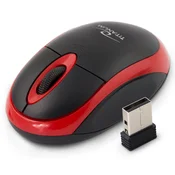 Northix Titanum brezžična 2,4 Ghz optična miška 3D Usb Vulture črna/rdeča