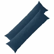 Vidaxl Prevleka za blazino 2 kos HEERLEN Temno modra 40 x 145 cm