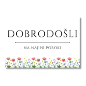 Personal Tabla dobrodošlice/plakat - Travniško cvetje
