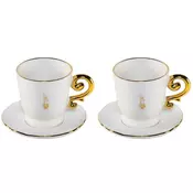 Bialetti Set 2 Cappucio Tassen inkl. Untertassen Pure Gold