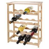 EDCO Leseni stojalo za vino za 16 steklenic