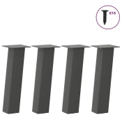 Noge za klub stolic 4 kom antracit 42 cm celik