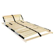 Vidaxl Lamelni podstavek Rjava 140 x 190 cm Trda bukovina