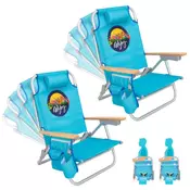 KingCamp WEJOY Premium Nastavljiv plažni stol, 2 kosa