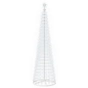 Vidaxl LED stožčasto božično drevesce 250 cm 470 LED Hladno bela Jeklo