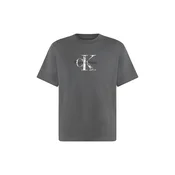 Calvin Klein Jeans Majica 20s temno siva / črna / bela