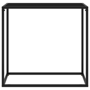 MAISON CHIC konzolna miza - miza ob steni črna 80x35x75 cm kaljeno steklo, (21785824)