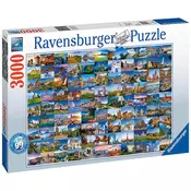 Ravensburger sestavljanka 99 lepih krajev Evrope, 3000 kosov