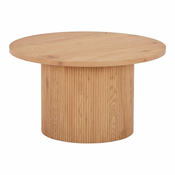Okrogla mizica v topolovem dekorju v naravni barvi o 80 cm Boavista – House Nordic