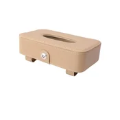 INF Držalo robčkov za avto senčnik – PU usnje, magnet, inox sponka Beige, (5000253779)
