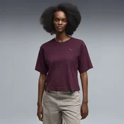 PUMA HER Relaxed Tee Women, Clothing, Ruby Noir, XL