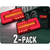 KAMAR LED zadnja luč 12/24V, 4 funkcije/2-PACK! [L2301]