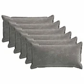 Vidaxl Prevleka za blazino 6 kos HOUTEN Temno siva 40 x 70 cm