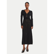 TWINSET Pletena obleka 252TP3110 Črna Regular Fit