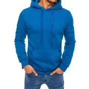 Bluza męska z kapturem błękitna Dstreet
