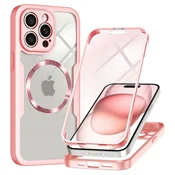 Hibridni Full body ovitek Techsuit ColorVerse 360 MagSafe za iPhone 14 Pro - pink