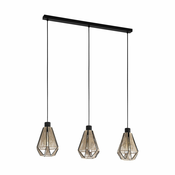 EGLO Viseca lampa ADWICKLE 3xE27 87 cm crna/natur 43777
