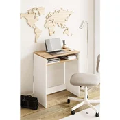 Hanah Home radni sto Zeyna, 65 cm, hrast Sonoma / beli
