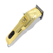 OEM Rozia, Brezžični lasni prirezovalnik USB z jeklenim rezilom in nastavki, Zlata, (5000276302)