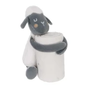 KikkaBoo Bebi cebence sa plišanom igrackom 70x100 Sleepy Sheep (KKB20165)